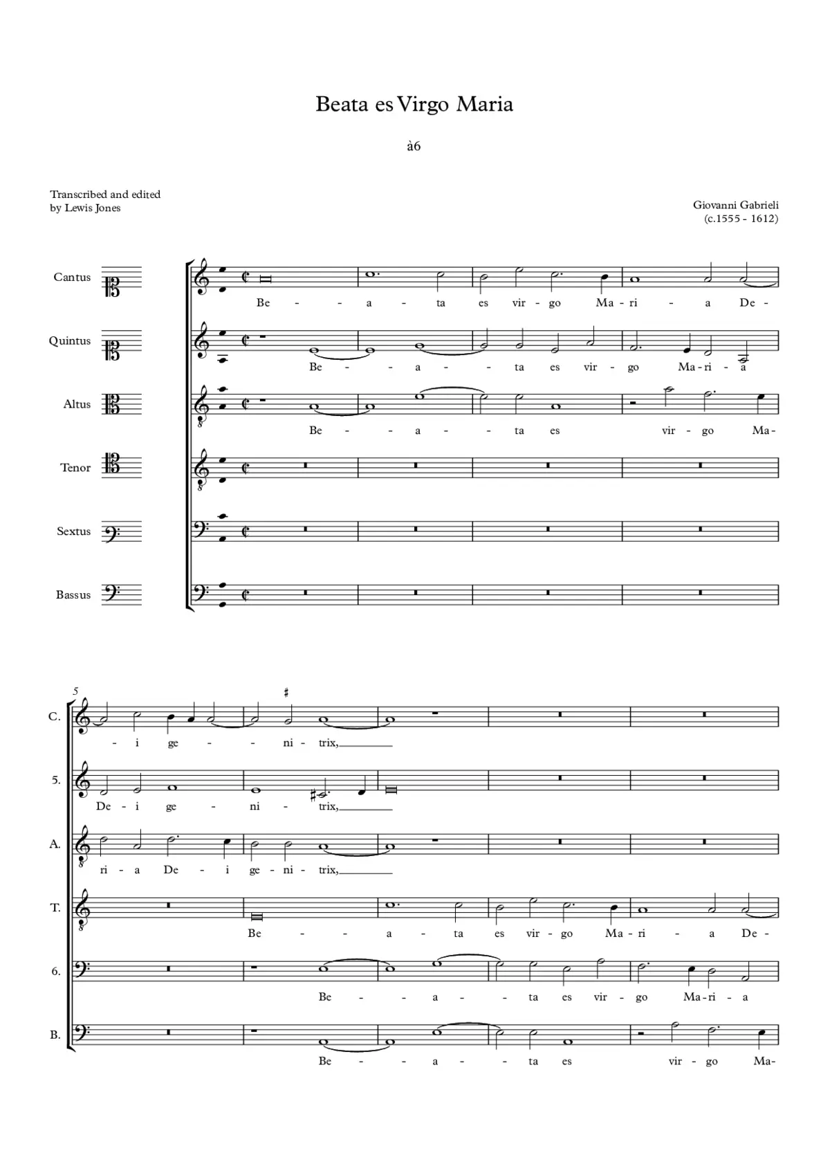 Beata es Virgo - Page 1