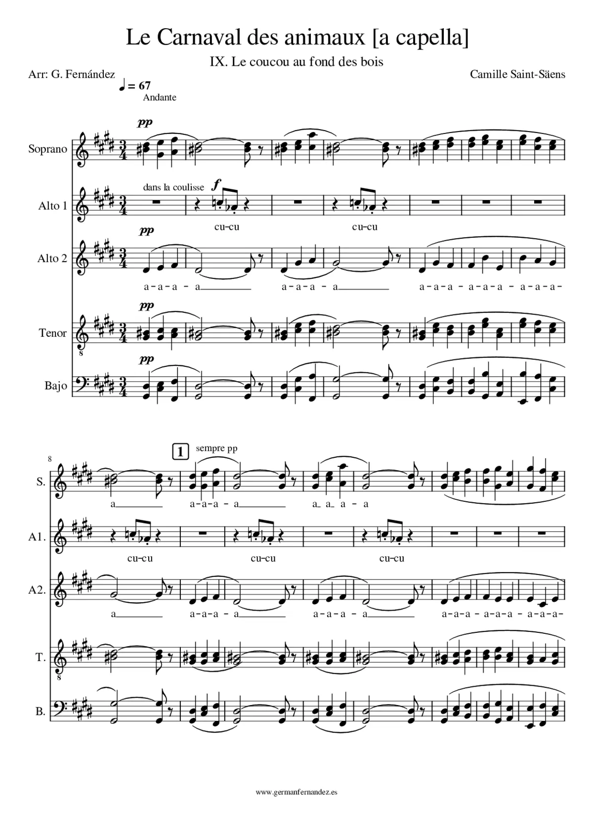 Le carnaval des animaux - Page 1