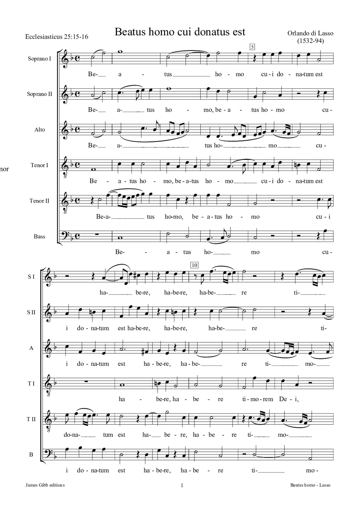 Beatus homo cui donatum est - Page 1
