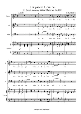 Sechs kurze und leichte Offertorien, Op. 296
