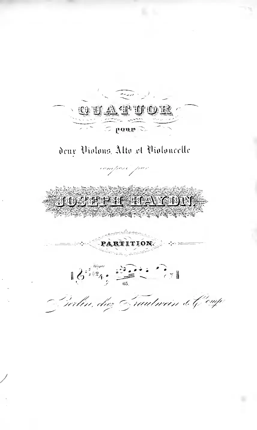 String Quartet in E major - Page 1