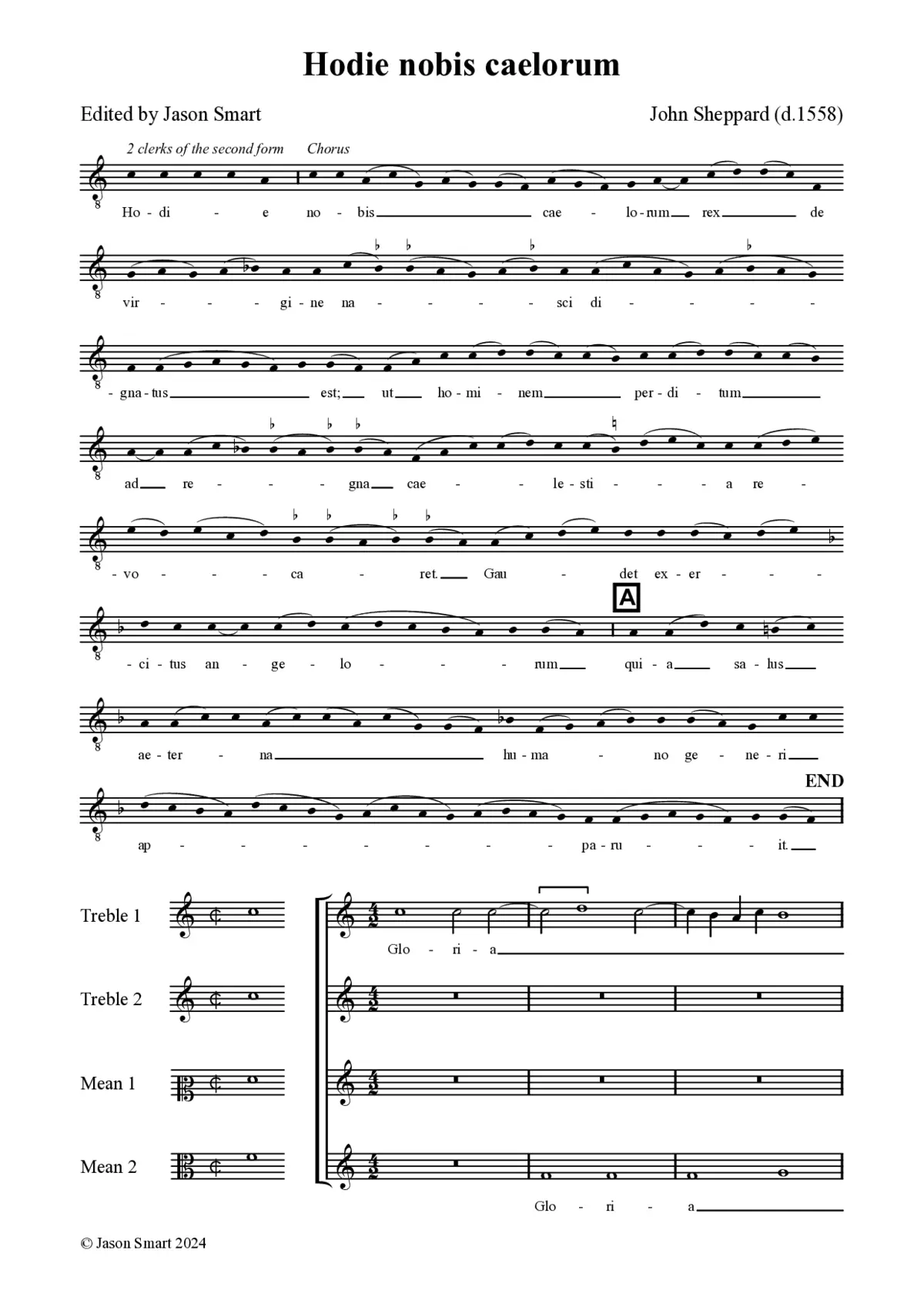 Hodie nobis coelorum - Page 1
