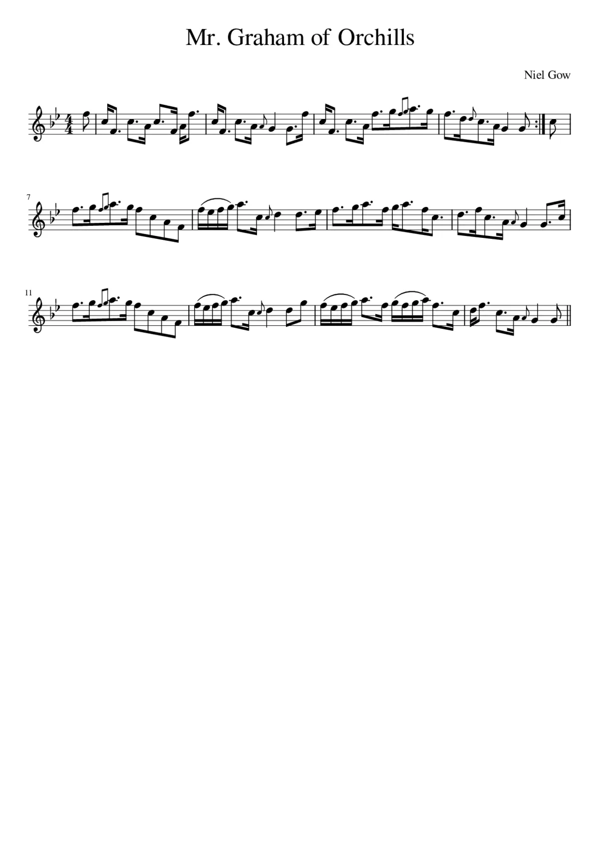 Mr. Graham of Orchills - Page 1