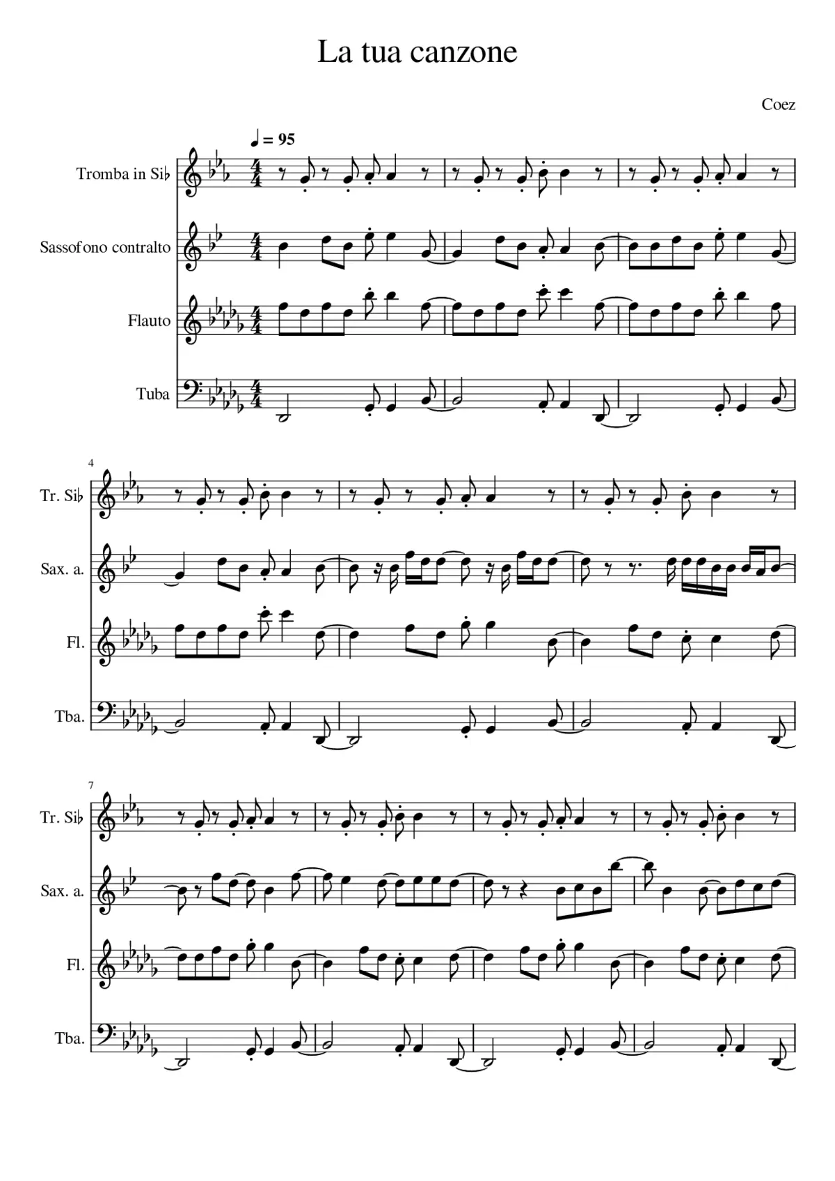 la tua canzone - Page 1