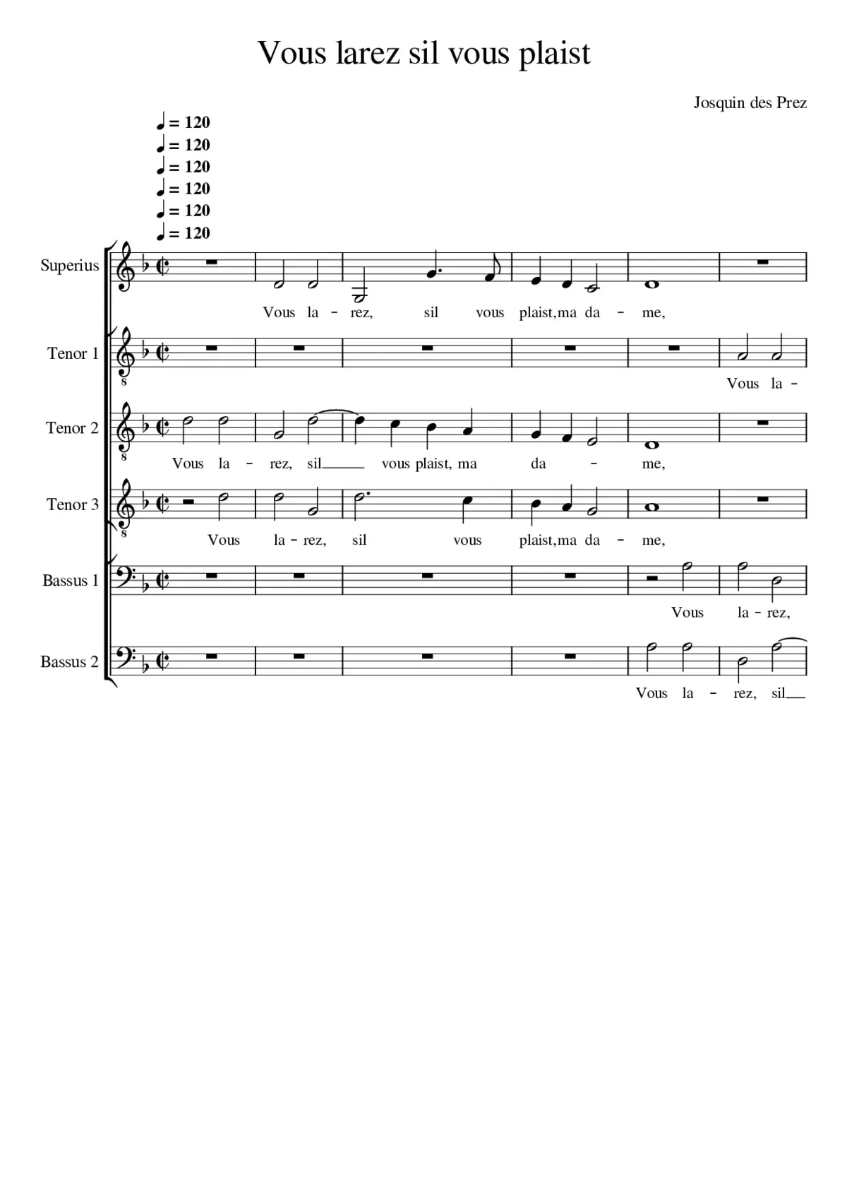 Vous larez sil vouls plaist - Page 1