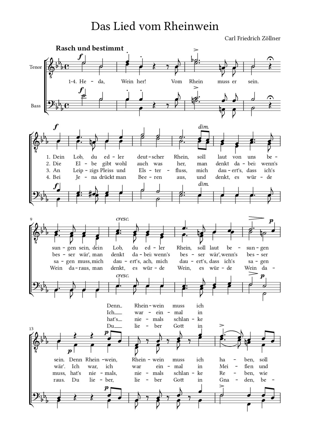 Das Lied vom Rheinwein - Page 1