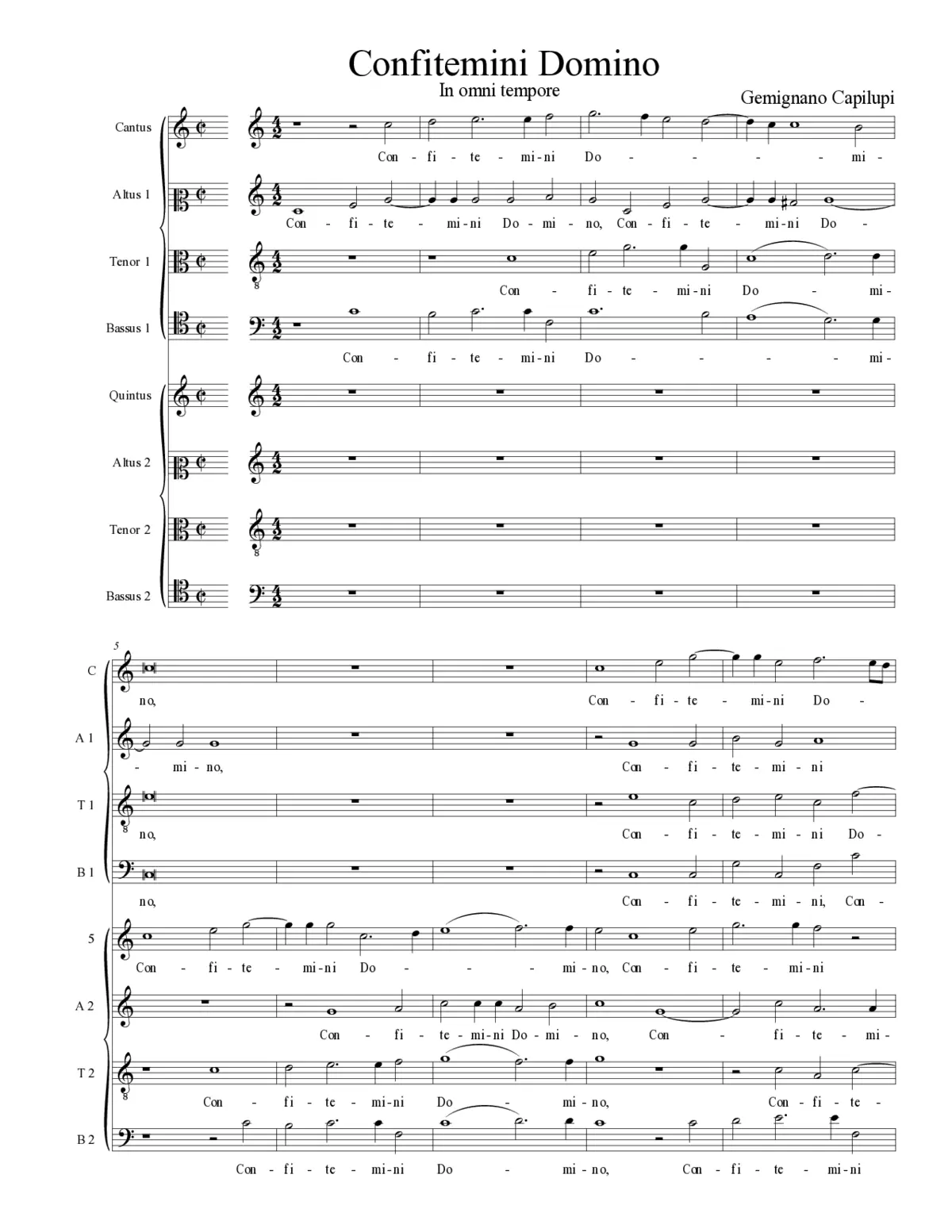 Confitemini Domino - Page 1
