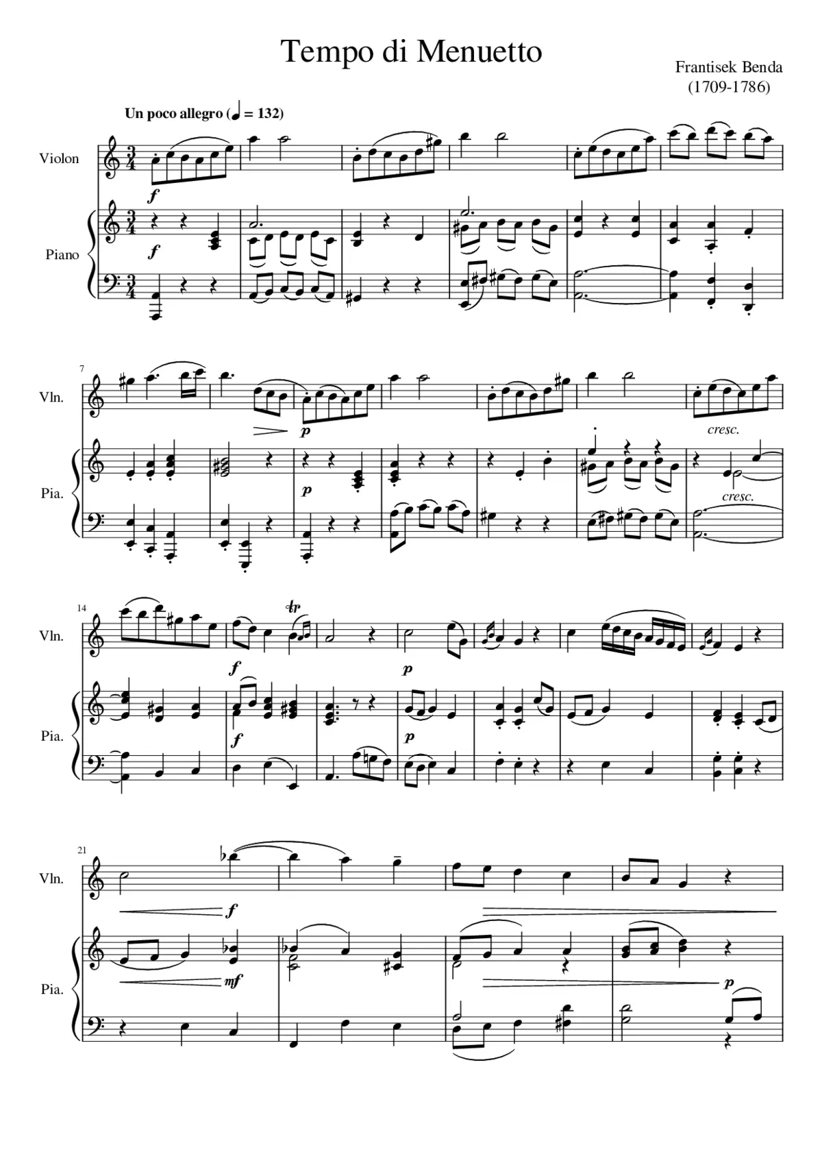 Tempo di Menuetto - Page 1