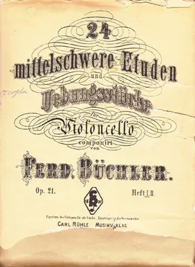 24 Mittelschwere Etüden und Übungsstücke für Violoncello