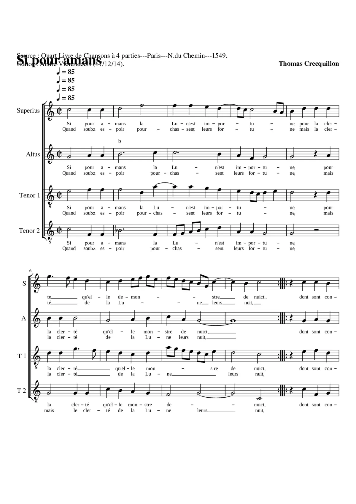 Si pour amans - Page 1