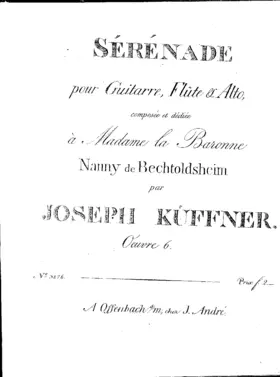 Sérénade pour Guitarre, Flûte et Alto