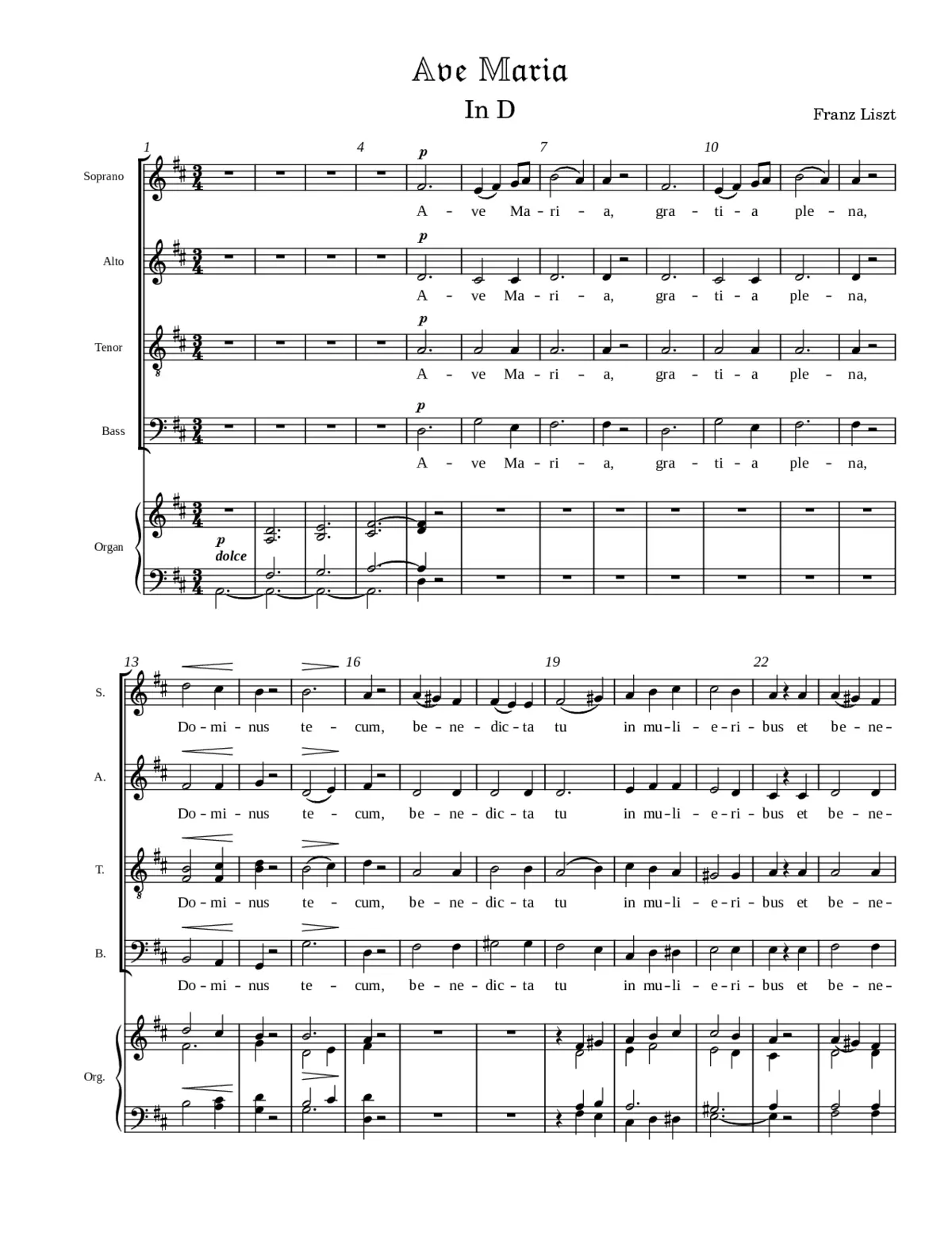 Ave Maria, S. 38 - Page 1