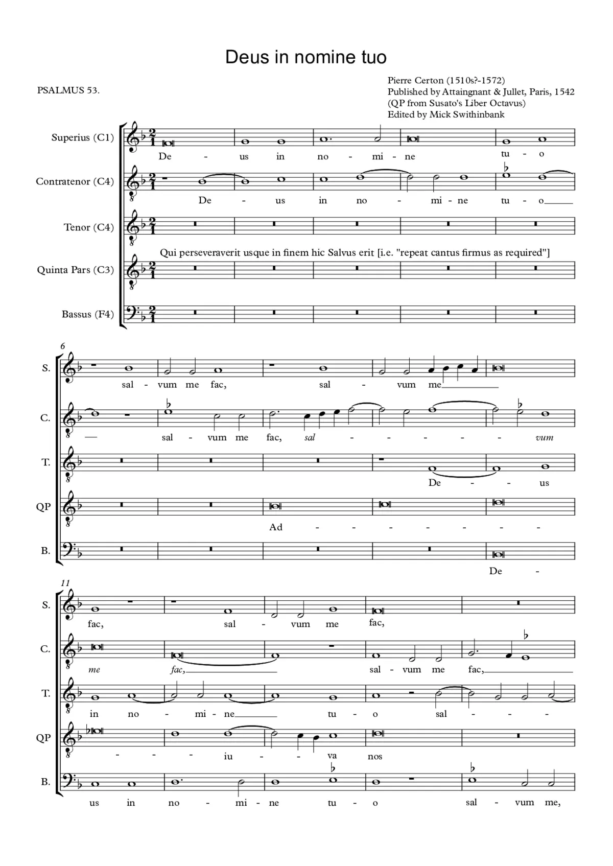 Deus in nomine tuo - Page 1