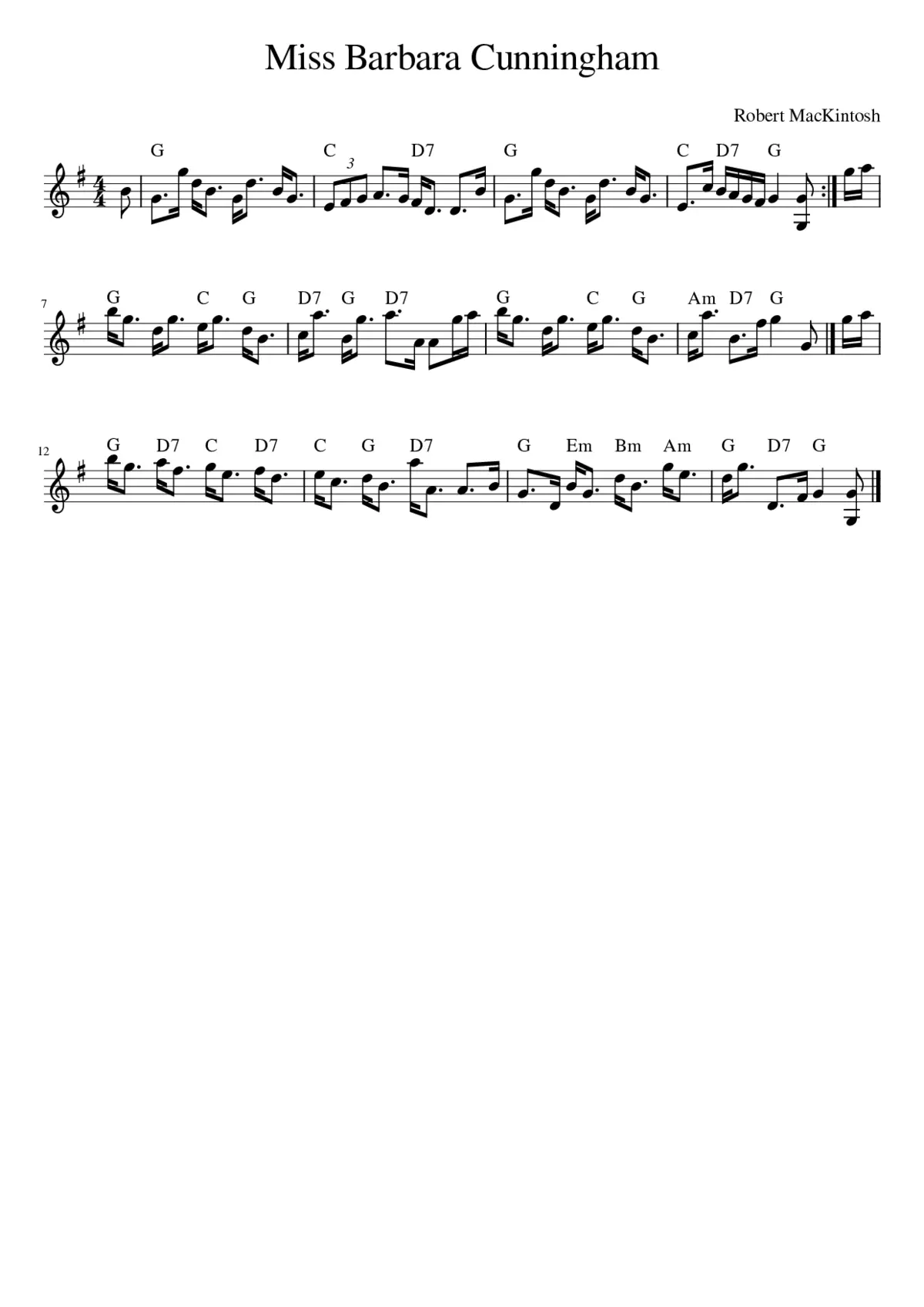 Miss Barbara Cunningham - Page 1