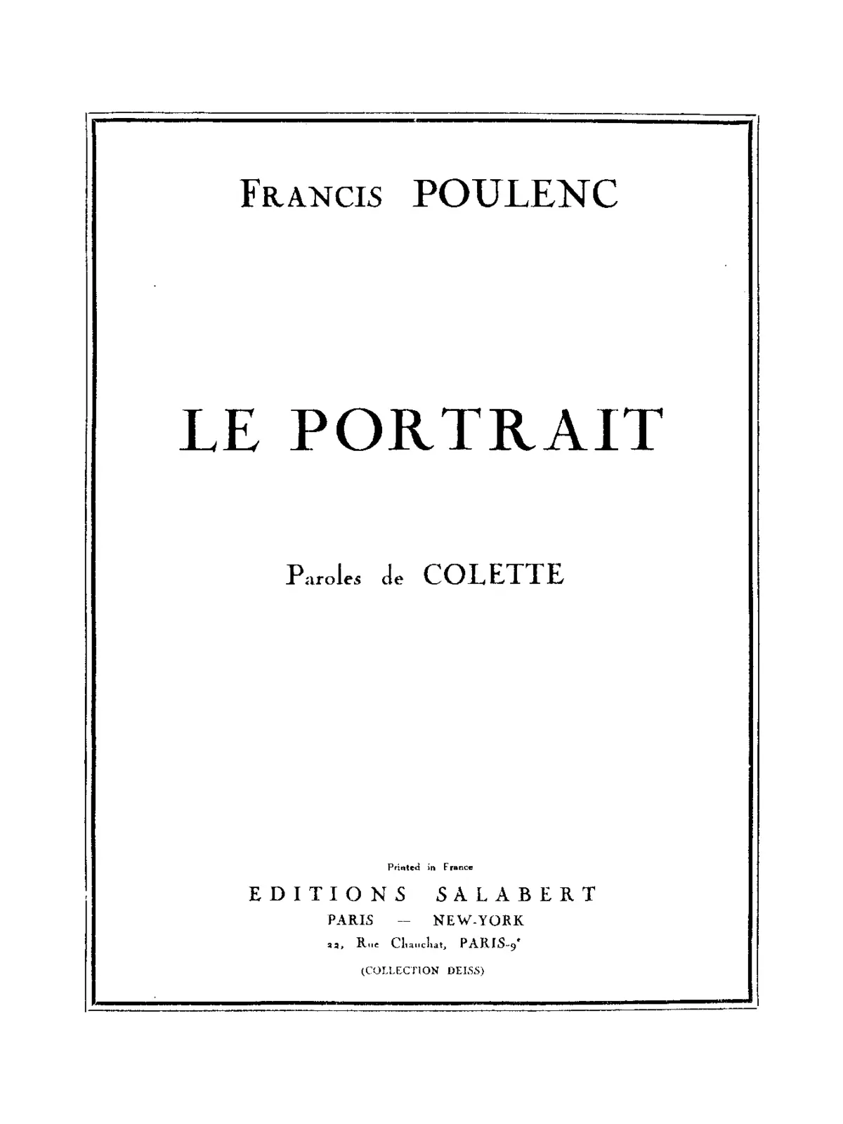 Le portrait - Page 1