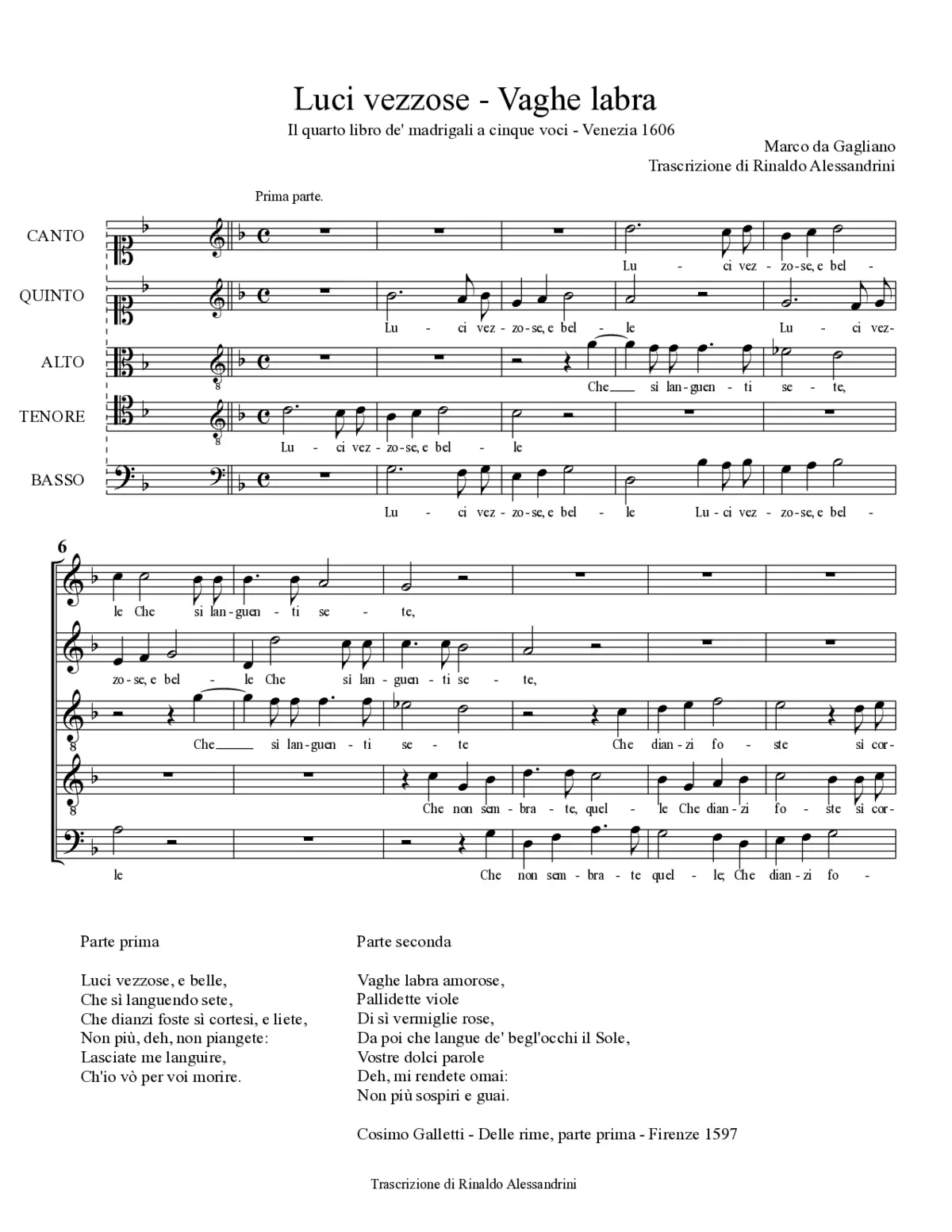 Luci vezzose - Vaghe labra - Page 1