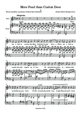 More Fond than Cushat Dove