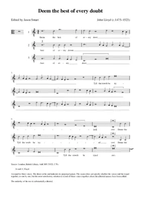 Deem the best of every doubt