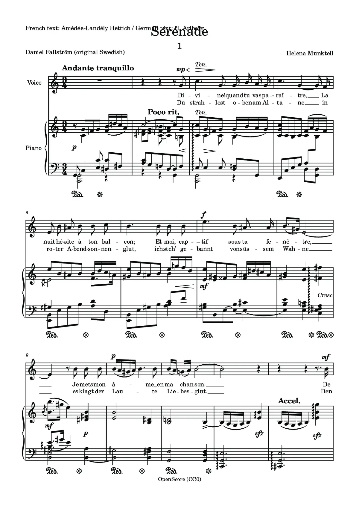Sérénade - Page 1