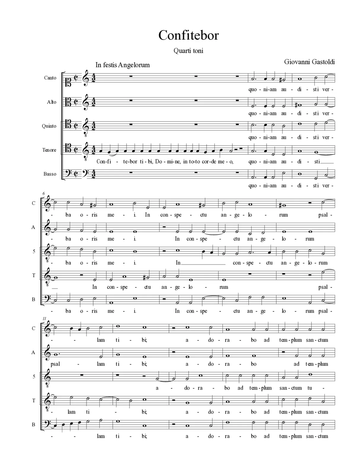 Confitebor - Page 1