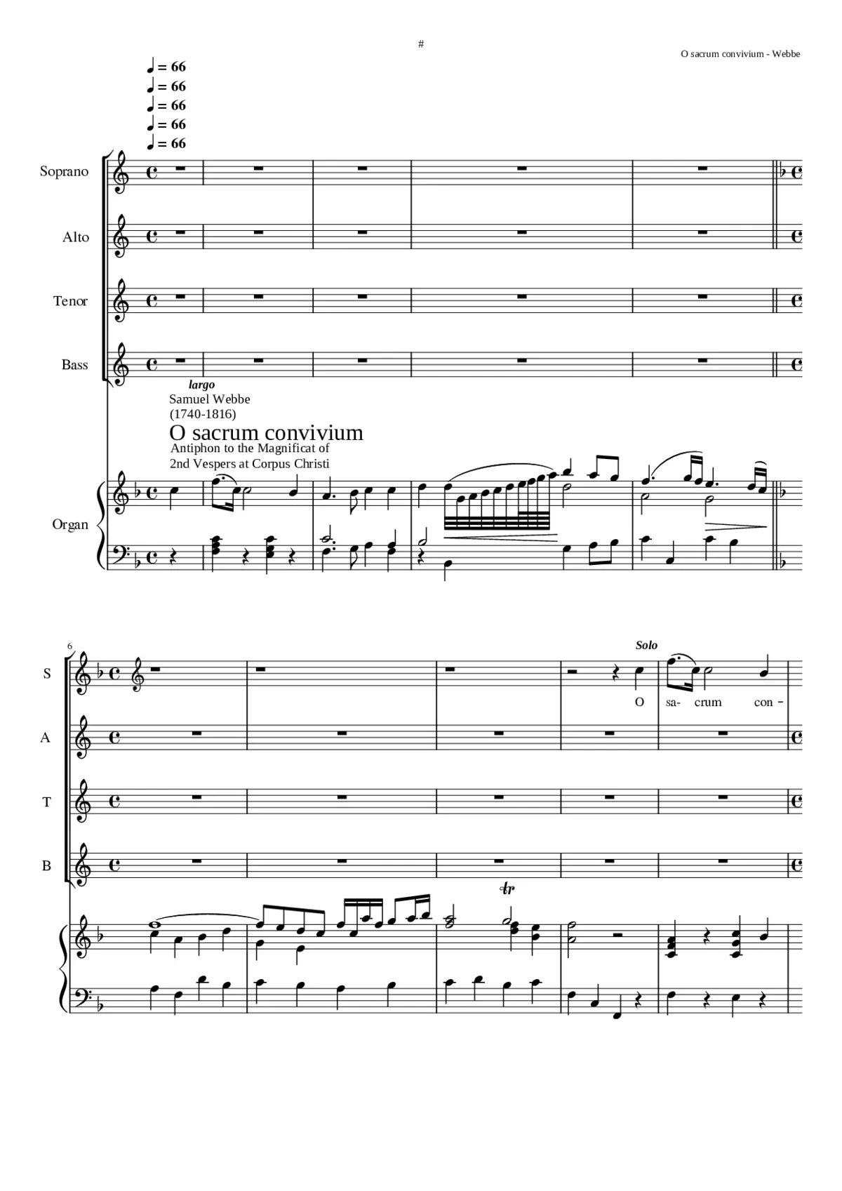 O sacrum convivium (there is also a full anthem setting) - Page 1