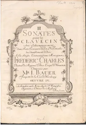 3 sonates pour le clavecin avec l'accompagnement d'une flute, violon et violoncelle