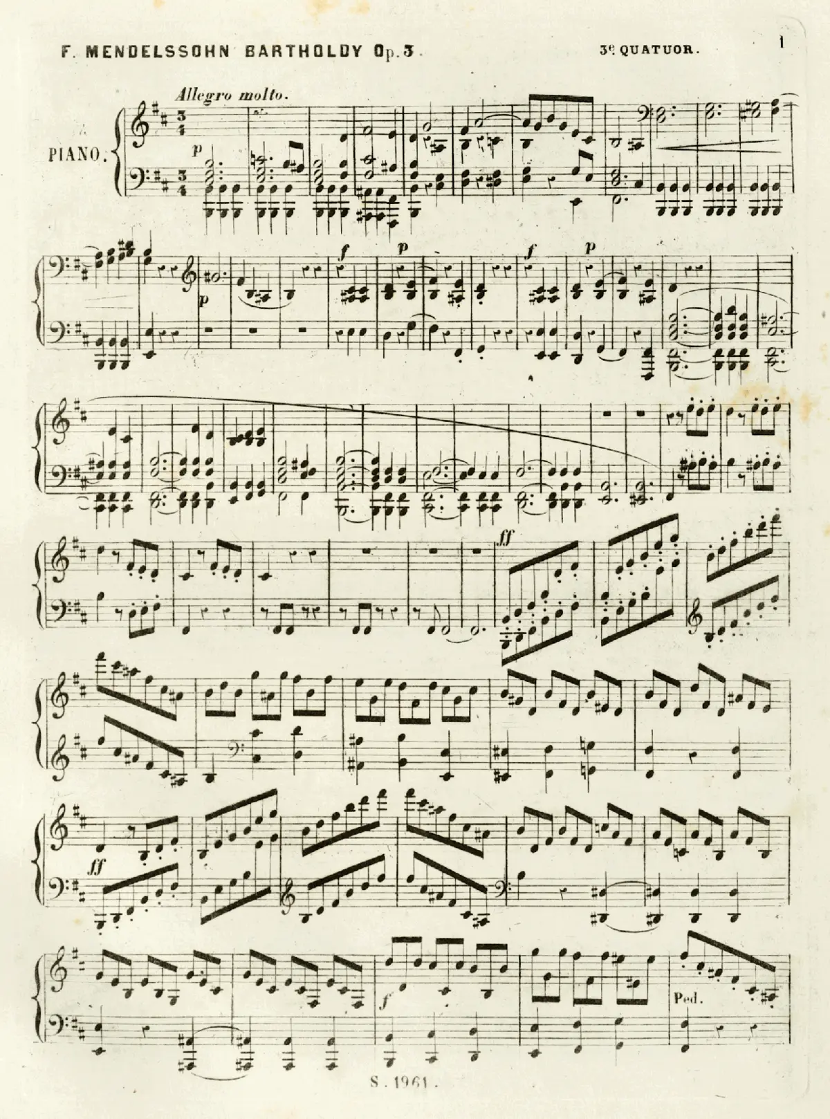 Piano Quartet No.3 in B minor, Op.3 - Page 1