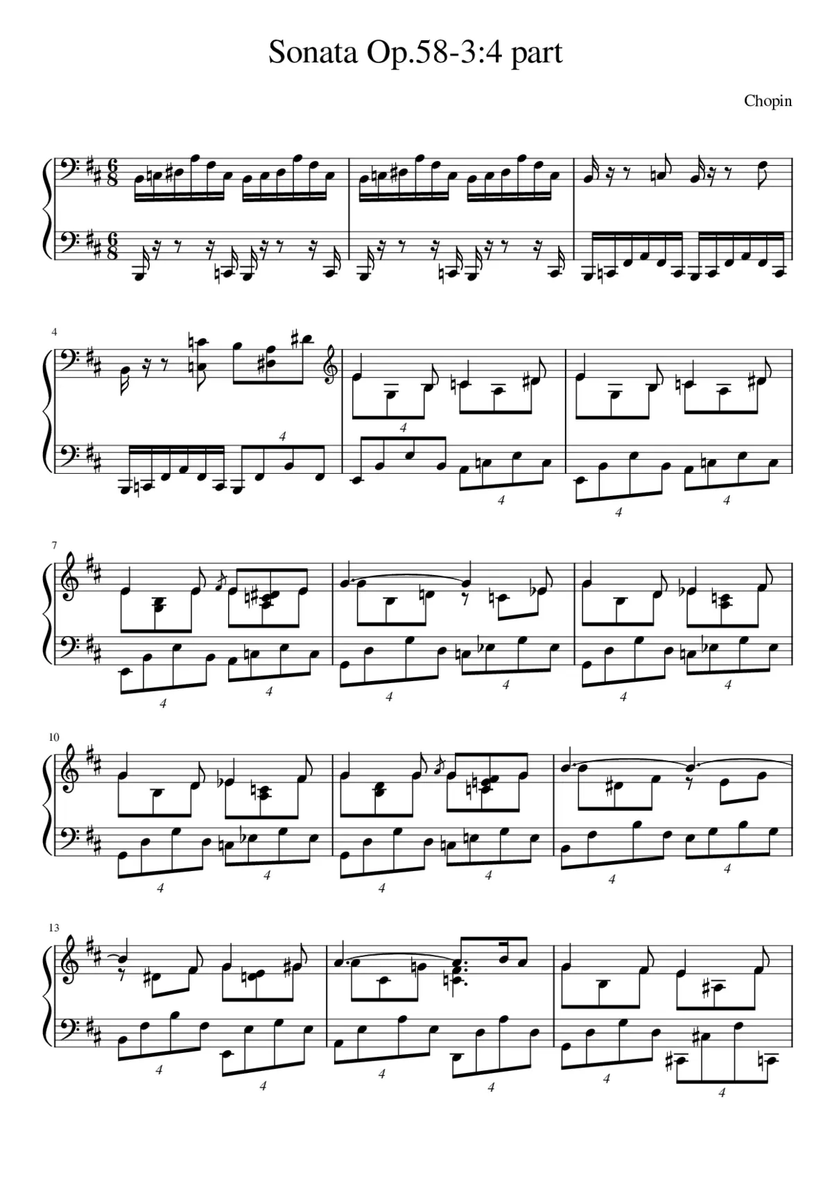 Piano Sonata No.3 Op.58 - Page 1