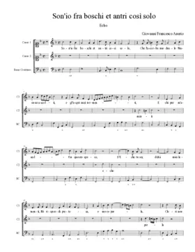 Son'io fra boschi et antri così solo