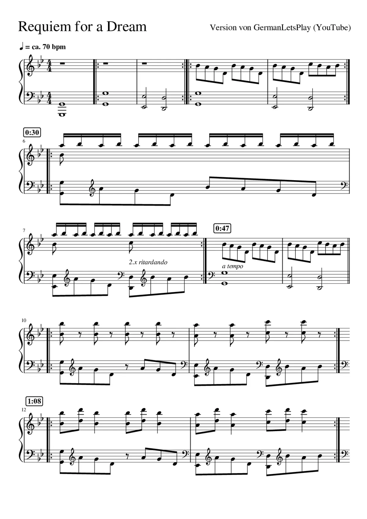requiem for a dream theme - Page 1