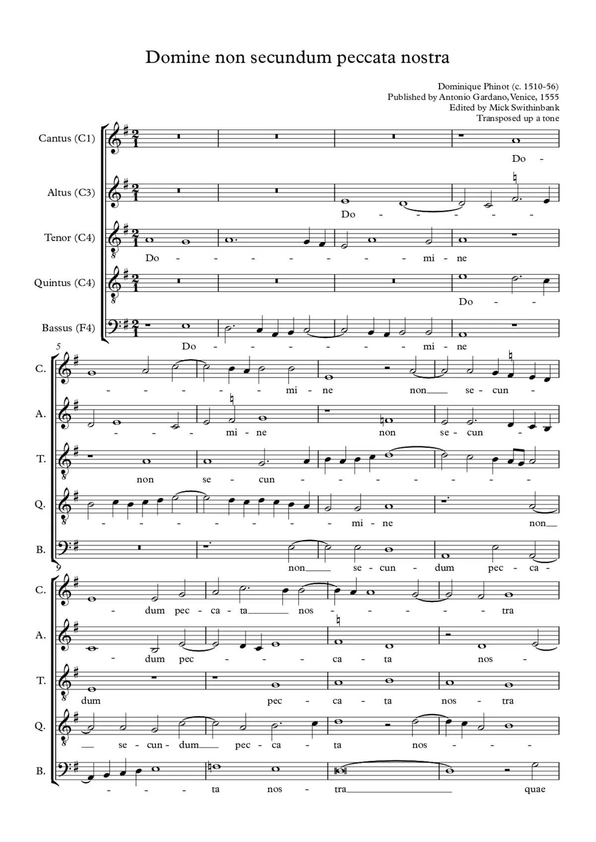 Domine non secundum peccata nostra - Page 1