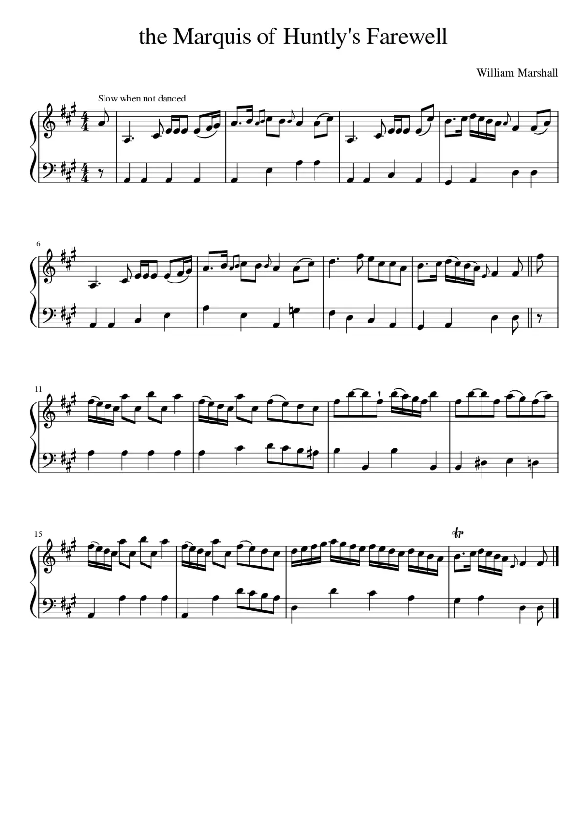 The Marquis of Huntly's Farewell - Page 1