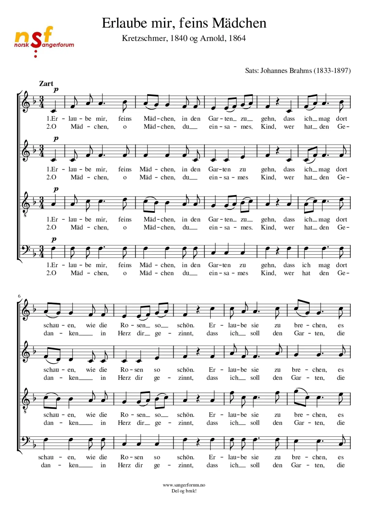 Erlaube mir feins Mädchen - Page 1