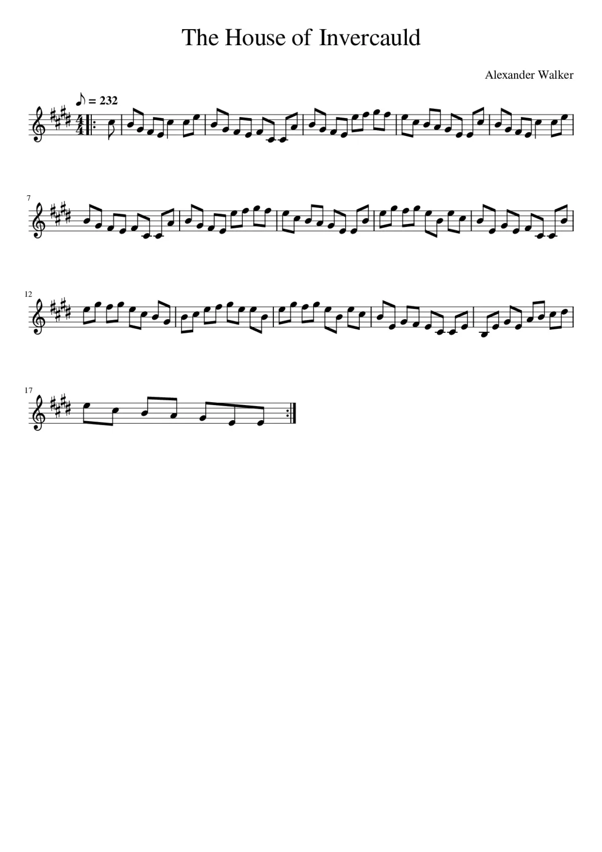 The House of Invercauld - Page 1