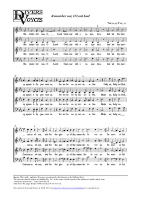 Remember not, O Lord God