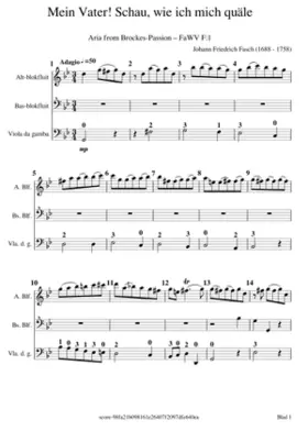Mein Vater! Schau wie ich mich quäle Aria from Brockes-Passion FaWV F:1 Johann Friedrich Fasch