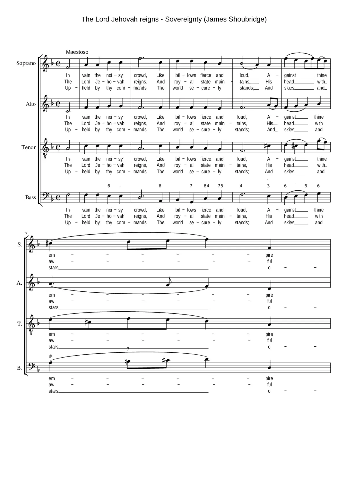 The Lord Jehovah reigns - Page 1