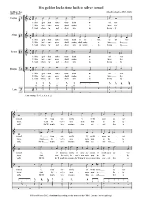 His golden locks time hath to silver turn'd