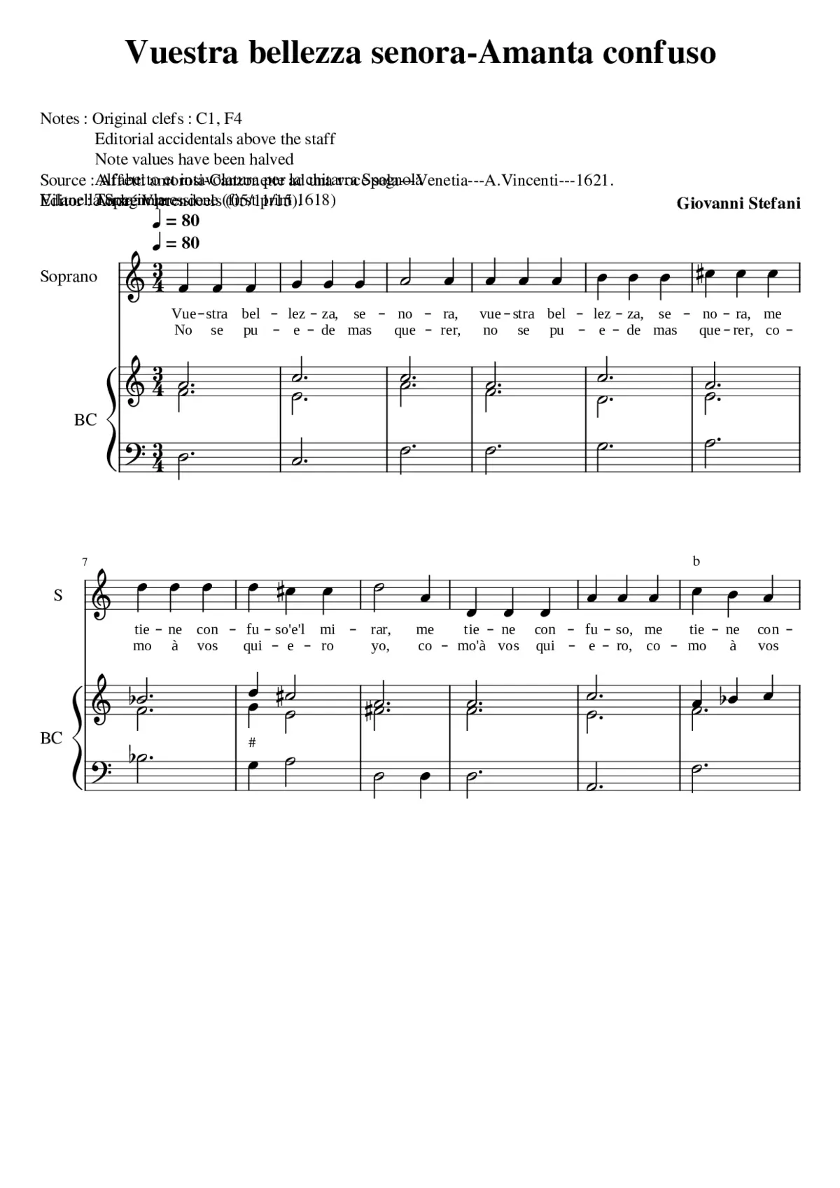 Vuestra bellezza senora - Amanta confuso - Page 1