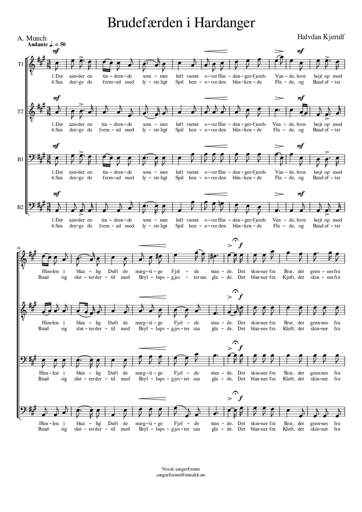 Brudefærden i Hardanger HK 38 - Page 1