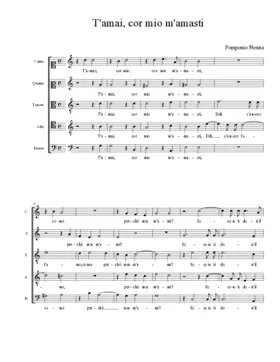 T'amai, cor mio m'amasti