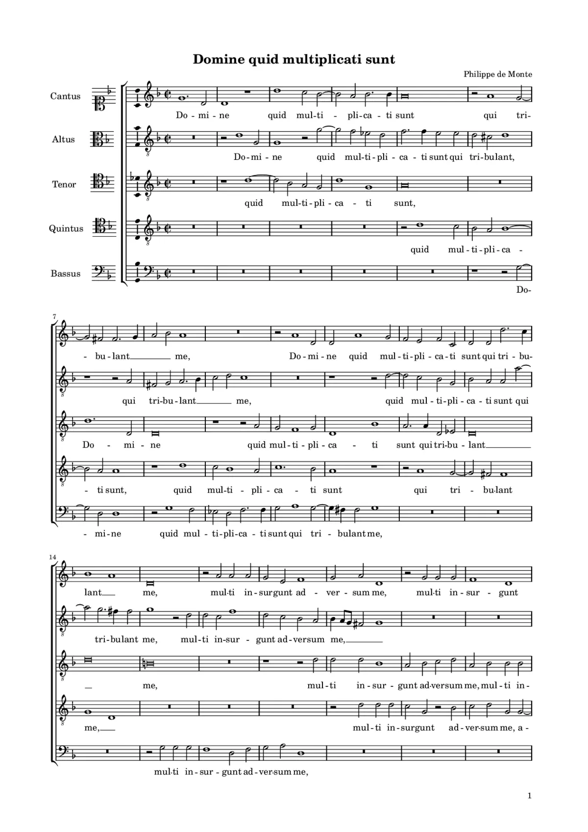 Domine quid multiplicati sunt - Page 1