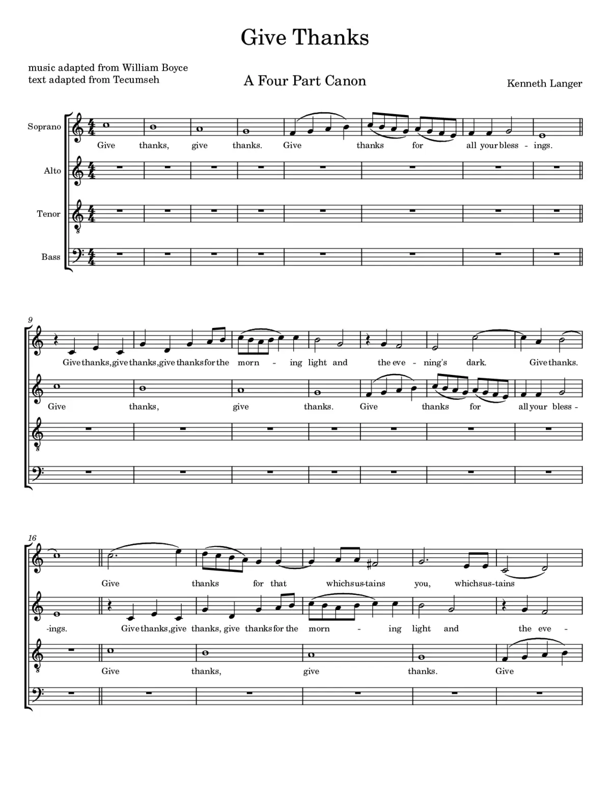 Give Thanks - Page 1