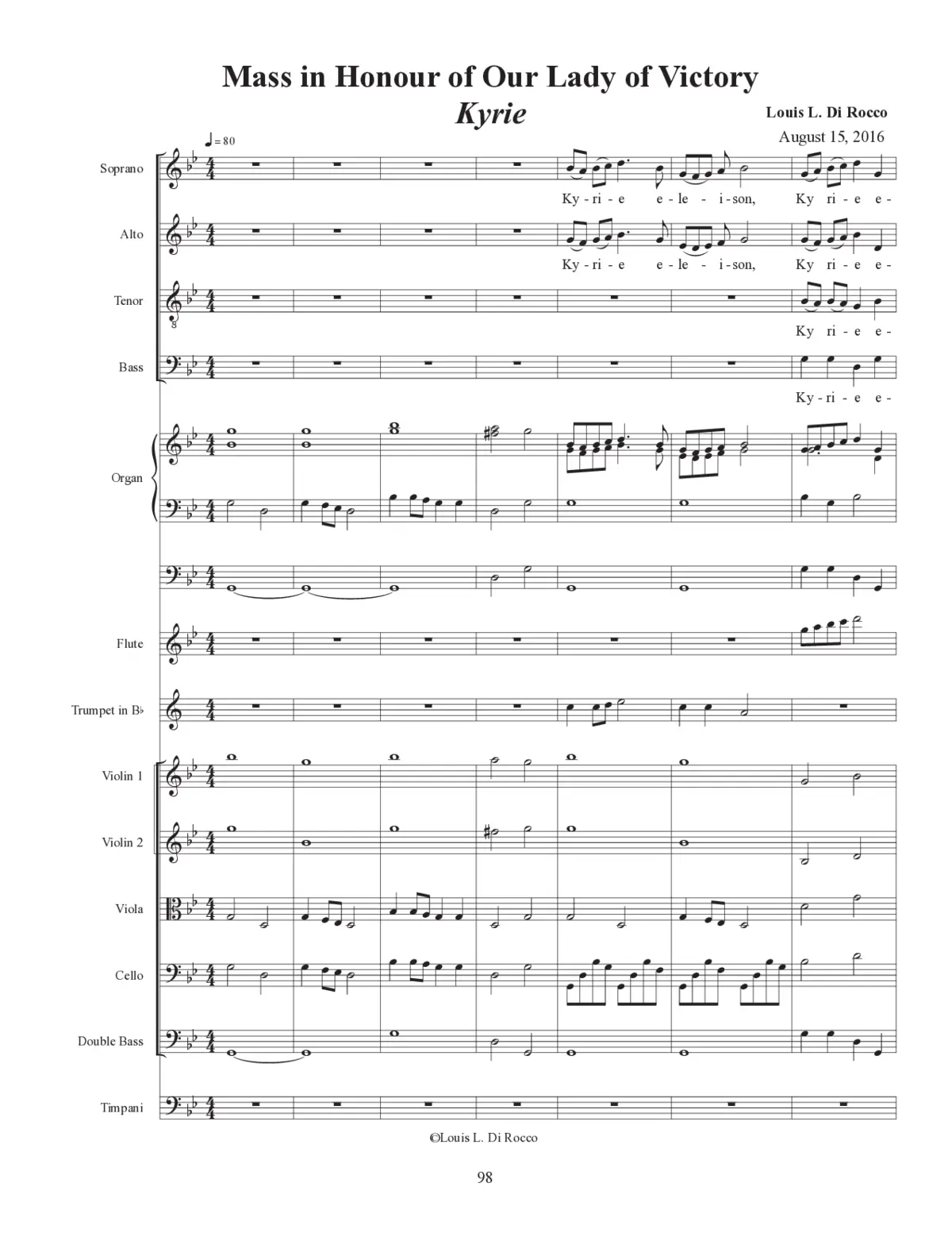 Mass in Honour of Our Lady of Victory - Page 1