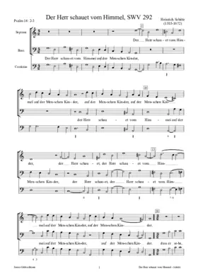 Der Herr schauet vom Himmel auf der Menschen Kinder, SWV 292