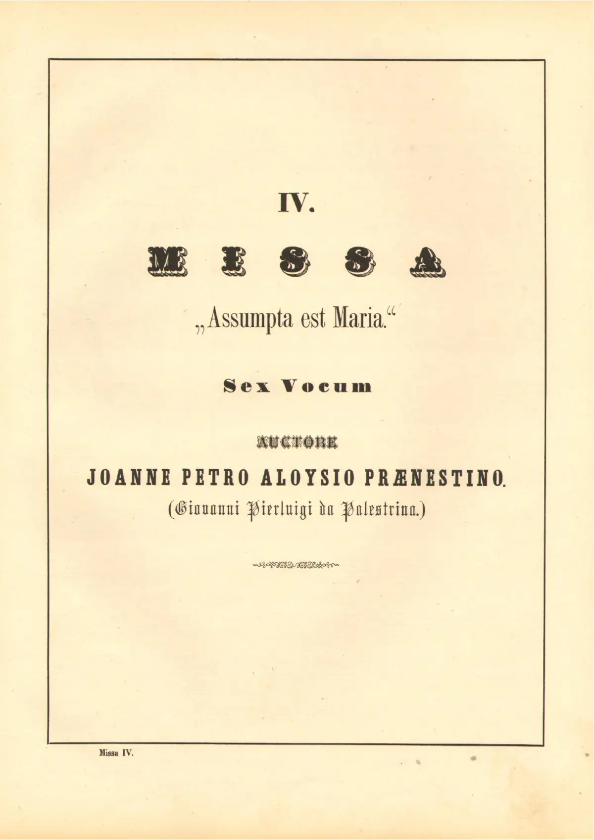 Missa Assumpta est Maria - Page 1