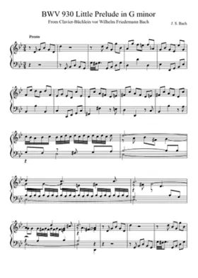 Prelude In G Minor BMV 930