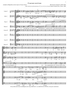 O sacrum convivium a 8