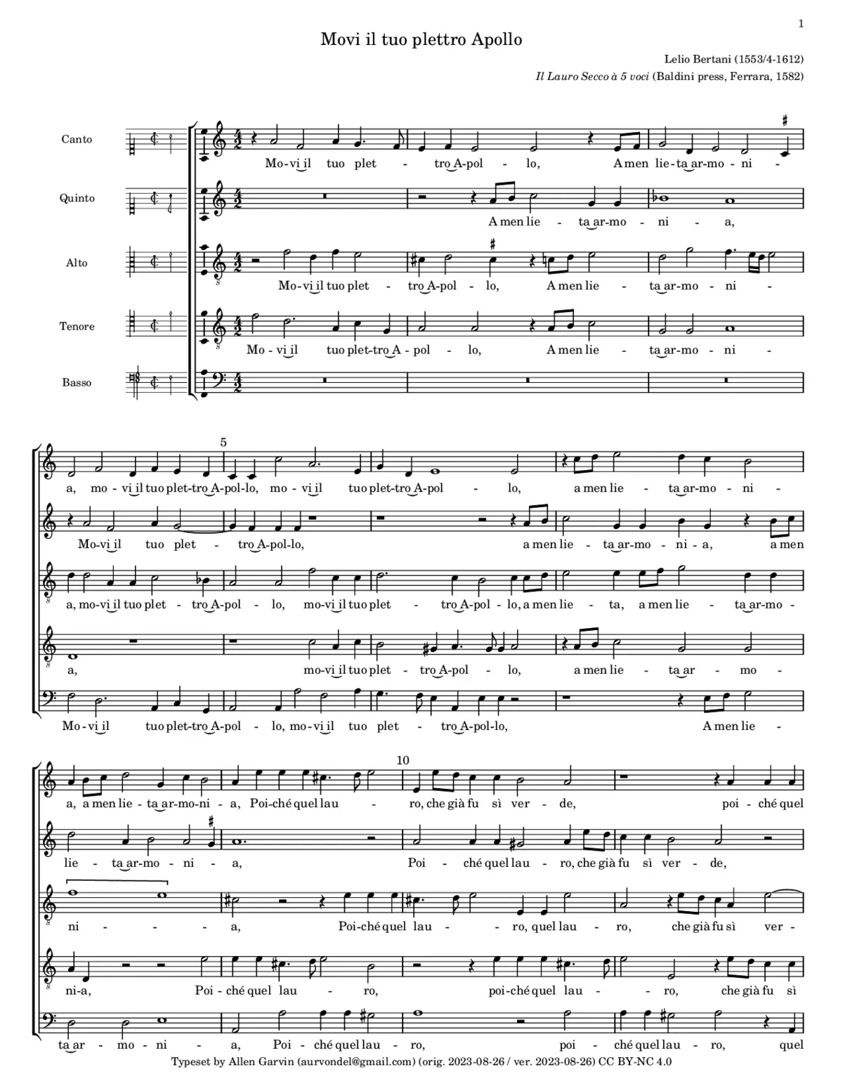 Movi il tuo plettro Apollo - Page 1