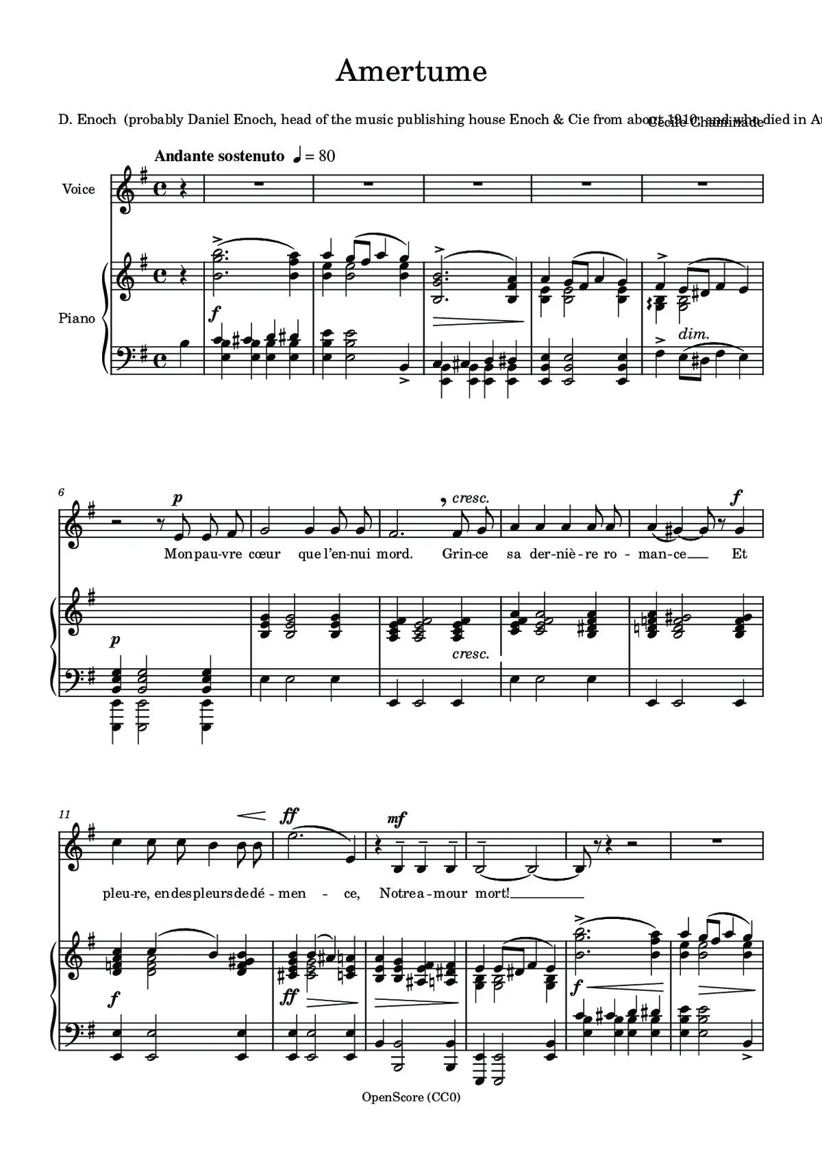 Amertume - Page 1